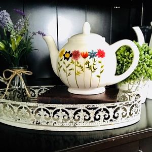 Rae Dunn floral tea pot
